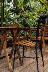 Obraz premium table and chairs in garden