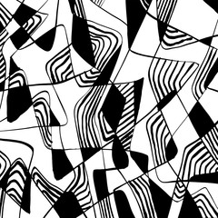Grunge brush pattern. Texture. White and black vector.