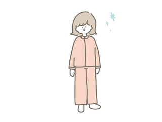 眠そうな女の子