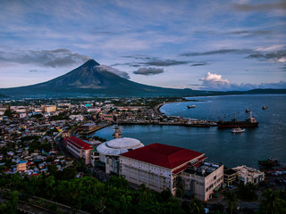Mayon Volcano Sea Scape in Port of Legazpi City Albay Philippines