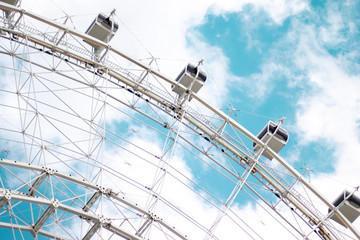 Ferris Wheel On Blue Sky Orlando Florida