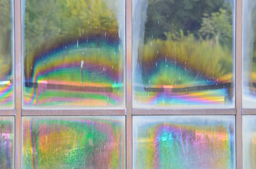 colorful reflection in windows