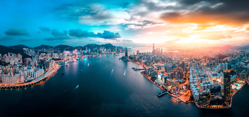 Hong Kong Cityscape view from high angle