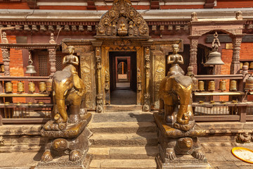 The Golden Temple in Patan (Hiranya Varna Mahavihar), Buddhist monastery north of Durbar Square, Nepal