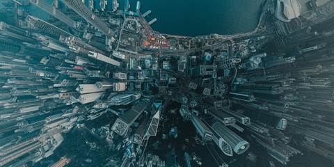 Hong Kong Cityscape view from high angle