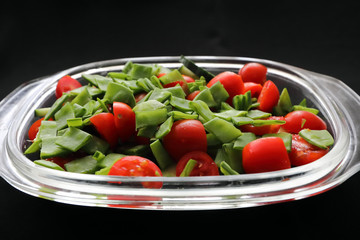 Fresh and healthy salad served