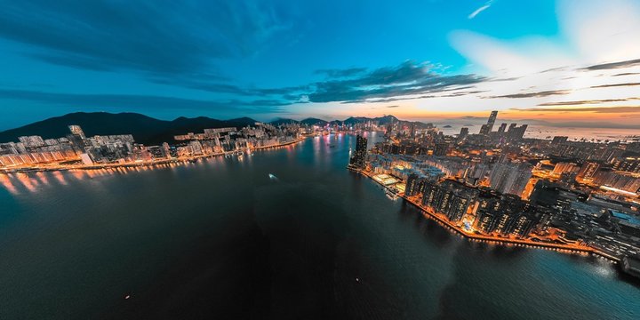 Hong Kong Architectures View From High Angle