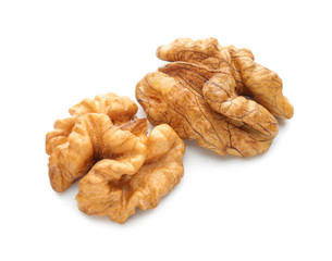 Tasty walnuts isolated on white