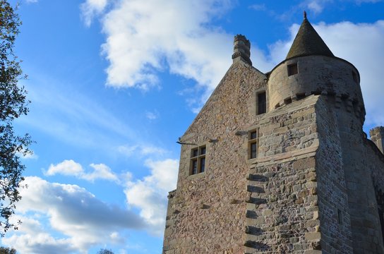 Château de la Roche-Jagu, commune de Ploëzal, Côtes-d'Armor, Bretagne, France.