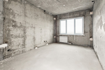 Fototapeta na wymiar interior of the apartment without decoration