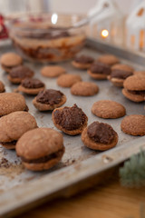 Baci di dama, Hazelnut shortbread sandwiches filled with chocolate cream