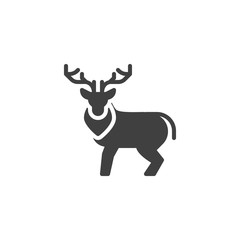 Deer Hunt vector icon. filled flat sign for mobile concept and web design. Deer animal glyph icon. Symbol, logo illustration. Vector graphics
