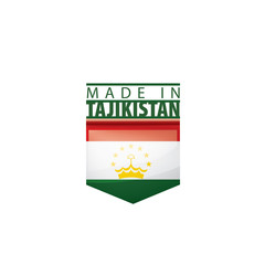 Tajikistan flag, vector illustration on a white background