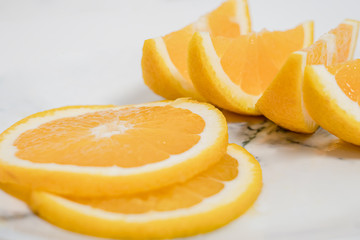 Fototapeta na wymiar Fresh orange background; orange on white background