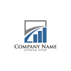 Fototapeta premium finance logo icon vector design symbol