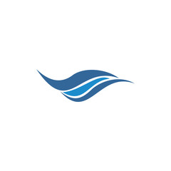 Naklejka premium water wave logo icon vector design symbol