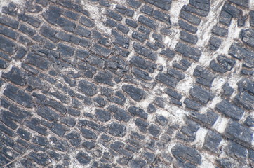 Fototapeta na wymiar Embossed cracked texture of the tree bark.