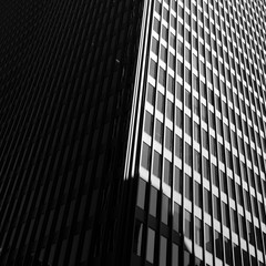High contrast building facade, light and shadow