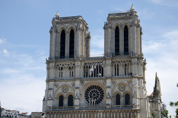 Fototapeta na wymiar Catholic cathedral Notre-Dame, Paris, France, Europe