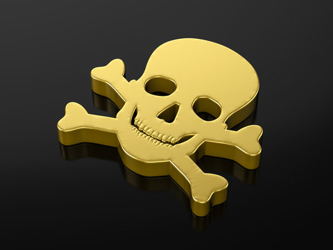 Gold Skull Symbol