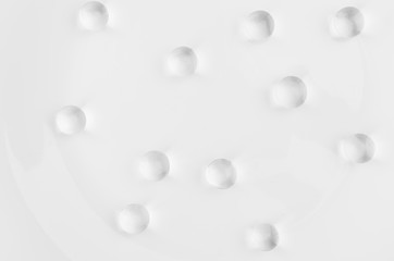 White transparent bubbles as abstract pattern.