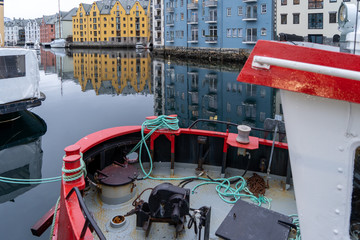 Fototapeta na wymiar Alesund in Norwegen im November
