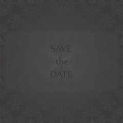 Invitation card with vintage ornament background.