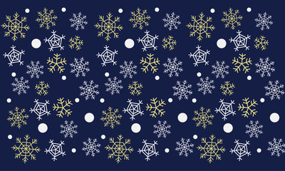 seamless background with snowflakes 雪の結晶