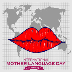 Mother Language Day, poster and banner concept