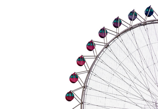 Isolated Ferris Wheel On White Background