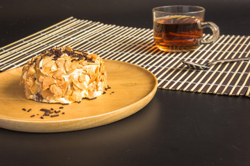 plate of cookies and cup of tea
