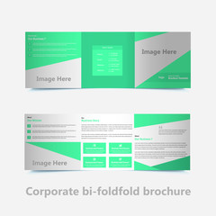 corporate Square bi fold brochure template design