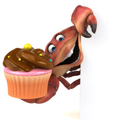 Fototapeta premium Fun crab - 3D Illustration