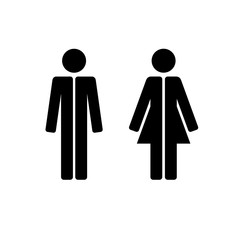 Symbols of gender. Male, female. Abstract concept, icon set. Vector illustration on white background.