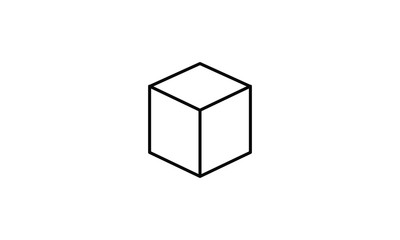 cube, cubic or box icon