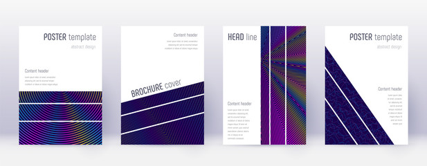 Fototapeta na wymiar Geometric brochure design template set. Rainbow ab