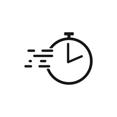 Time icon vector. Fast time vector icon. Deadline icon vector illustration