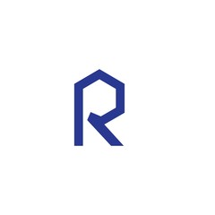 R Letter Arrow vector illustration icon