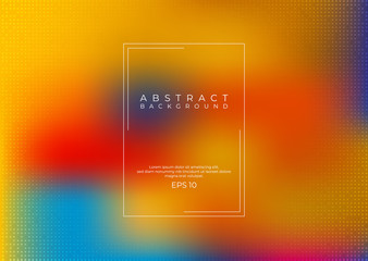 Abstract colorful modern halftone frame with space for your text