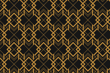 Modern Art Deco Abstract Geometric Seamless Pattern Luxury Line Art Beautiful Backdrop Design