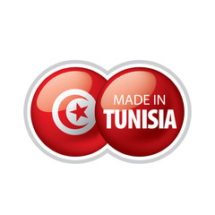 Tunisia flag, vector illustration on a white background