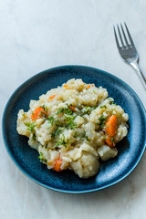 Turkish Olive Oil Food Jerusalem Artichoke with Dill and Carrot.