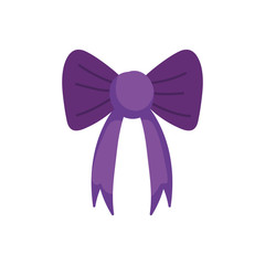 purple gift box bow decoration icon