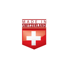 Obraz premium Switzerland flag, vector illustration on a white background