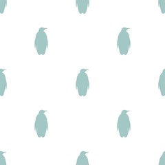 seamless pattern with antarctic penguin silhouettes.