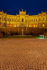 Maximilianeum, Bayerischer Landtag at night
