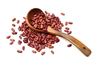 Red Beans stock photoï¼Œkidney bean on white background.