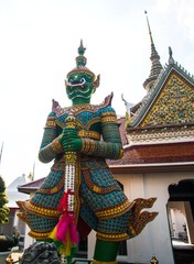 Fototapeta na wymiar Giant sculpture in Wat Pho Temple, Bangkok, Thailand