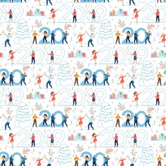 Xmas Office Party Design for Seamless Pattern