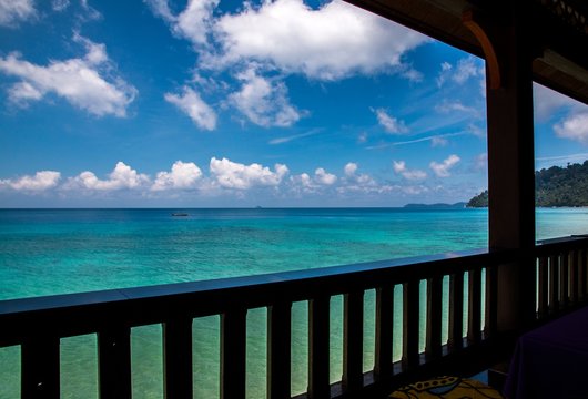 Tekek beach of Tioman island in Malaysia
